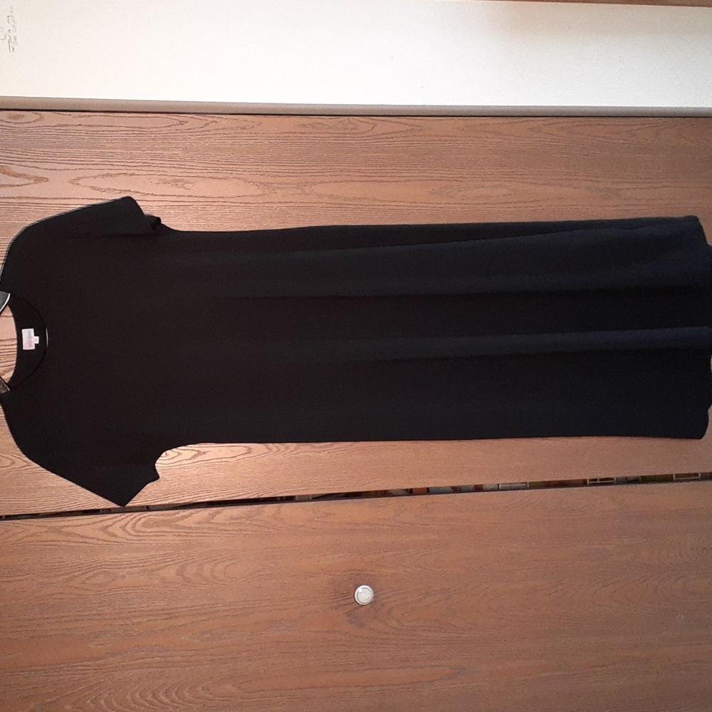 LuLaRoe womens short sleeve black maxi dress size medium